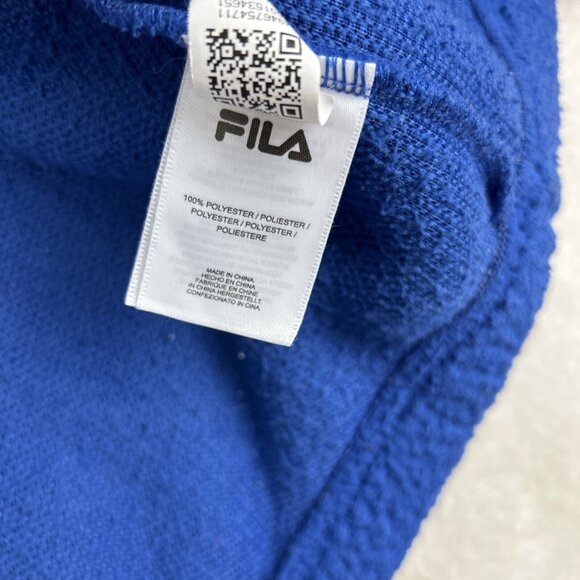 Fila Sherpa Sweater Men’s Size Small Back Red White Blue Zip Up Jacket - Picture 6 of 11